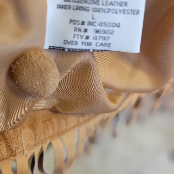 Leather Fringe Jacket Unisex - Picture 7 of 8